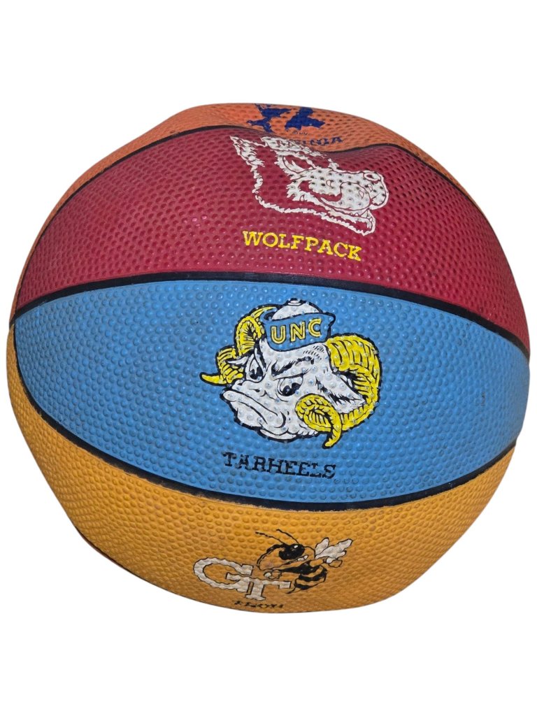 Vintage Acc Big 4 Basketball Unc Duke Nc State Wake Forest Ncaa 1990s Season Bal